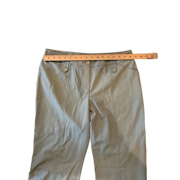 Womny Pants Women's 10 Green Polyester Stretch Pockets Straight Leg Classic Fit - Picture 3 of 8